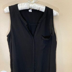 Black button up blouse
